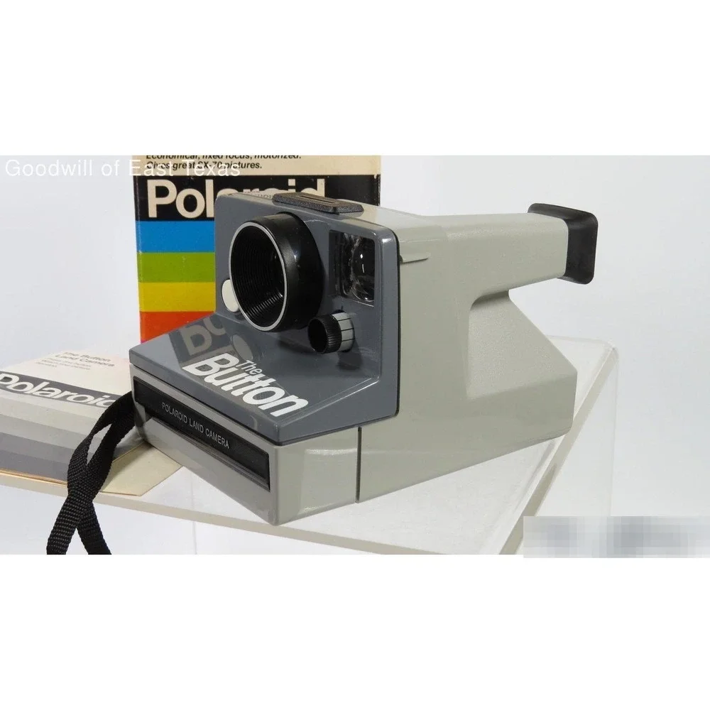 Vintage Polaroid The Button Land Camera SX-70 Gray with Original Box